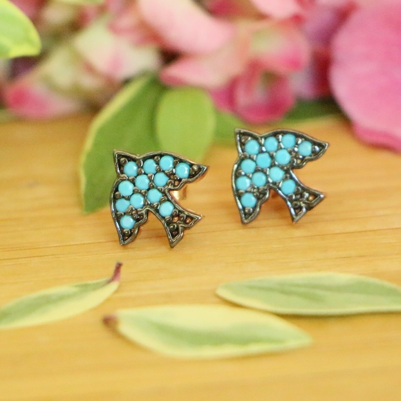 Grand Bazaar Jewelers Jewelry - Sterling Silver Bird Turquoise & Cubic Zirconia